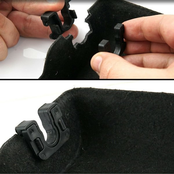 2x Paket Hyllfästen för Focus MK3 015532109E Svart Bakre Bagagehyllfästen Kompatibel med F ord Fiesta Focus B-Max C-Max C3