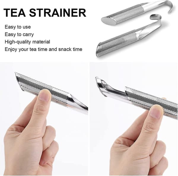 2 stk. tesil, teinfuser kompatibel med løs te, te-diffuser i rustfritt stål, ekstra finmasket tebrygger