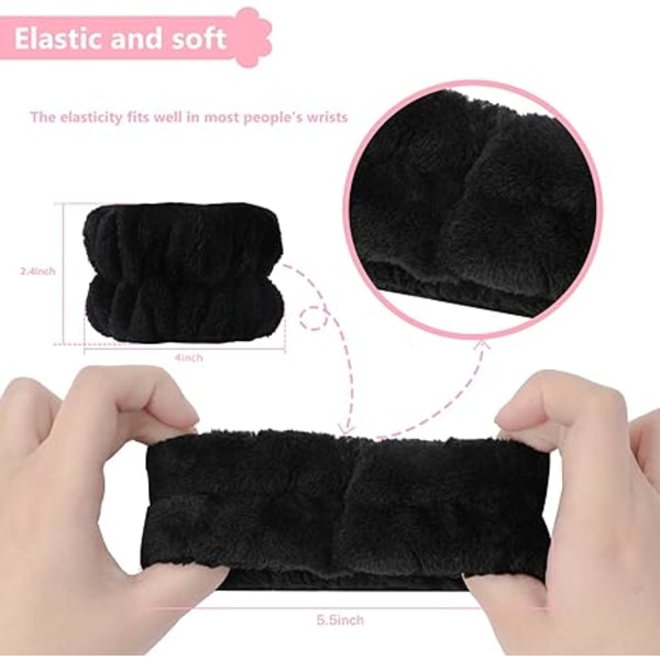 Handdukar för kvinnor för att tvätta ansiktet, mikrofiber Handled Spa Wash