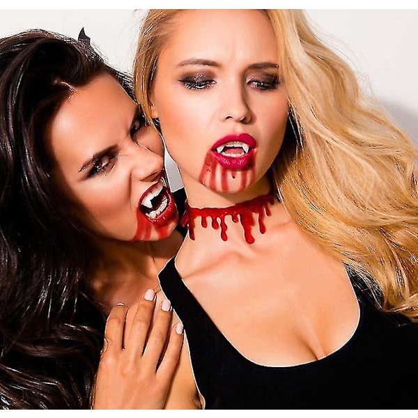 1 stk. Halloween Horror Bloddråbe Halskæder Blod Vampyr Kostume Halskæder