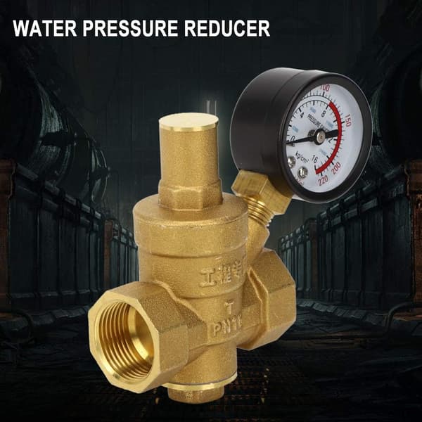DN20 messing vanntrykkregulator justerbar reduksjon er installert foran