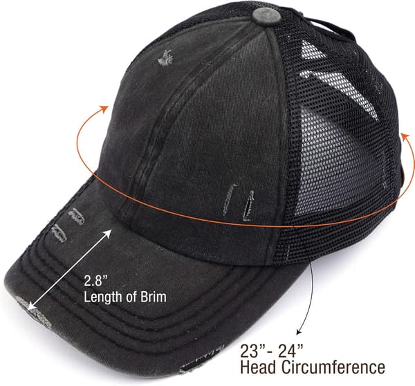 Messy High Bun Ponytail Justerbar Glitter Mesh Trucker Baseball Cap