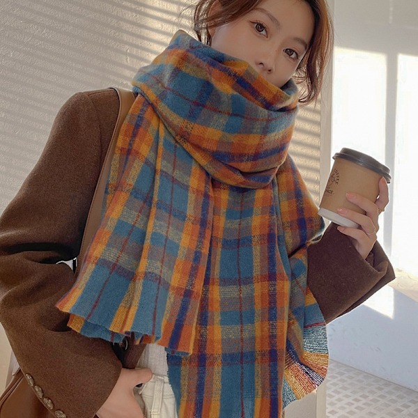 Dame Sjal Stor Langærmet Sjal Kvinder Trykt Sjal Sjal Med Ærmer Uld Shawl Shawl Silke Sjal Retro Strik Varme Retro Efterår Og Vinter
