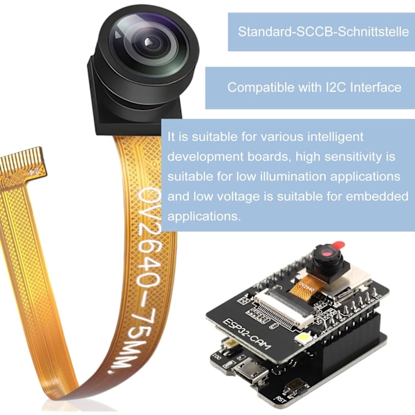 OV2640 Kamera Modul 160° Vidvinkel Linse 2 Megapixel Sensor til ESP32 Cam T-Camera Plus