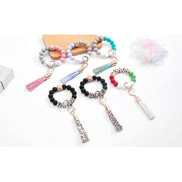 Dame nøglering bil nøglering pompom nøglering armbånd nøglering smuk pige nøglering