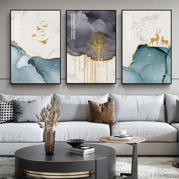 Väggposter Canvas Poster Modern Abstrakt Poster Abstrakt Målning Väggkonst