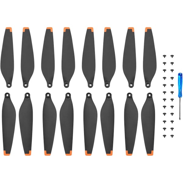 16 st propellrar för MINI 3 PRO, drönartillbehör, tyst flygning, utbytbara propellrar för drönare, lågbruspropellerblad med skruvmejsel och 24