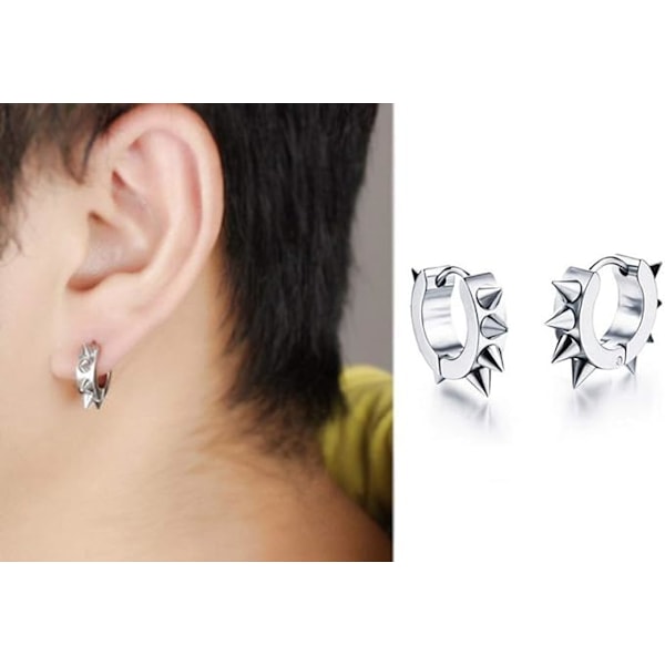Titanium Stål Stud Øredobber Pigg Stud Øredobber (Stålfarge) Gutt/Menn Gave