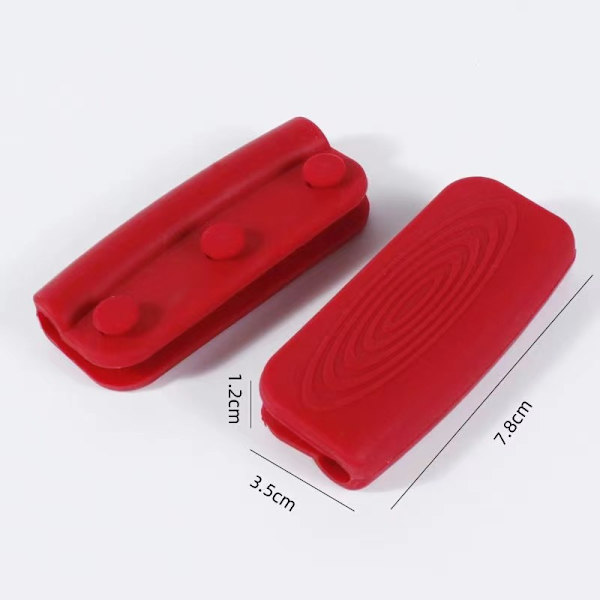 Par Silicone Varmebestandige Grytekluter Sklisikre Grep Varmeisolerte Grytehåndtak Holder Ovn Komfyr Hjelper Håndtak Varmebeskyttelse for Panner Wok