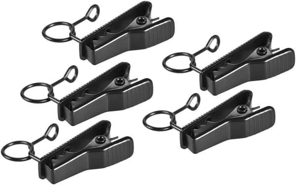 Klips, 5 stk 8,4 mm kablet lavaliermikrofon mikrofon slipsklips