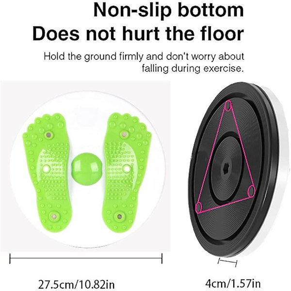 Twist Waist Disc Board, Multifunksjonell magnetisk balansebrett, Pedal Resistance Bands