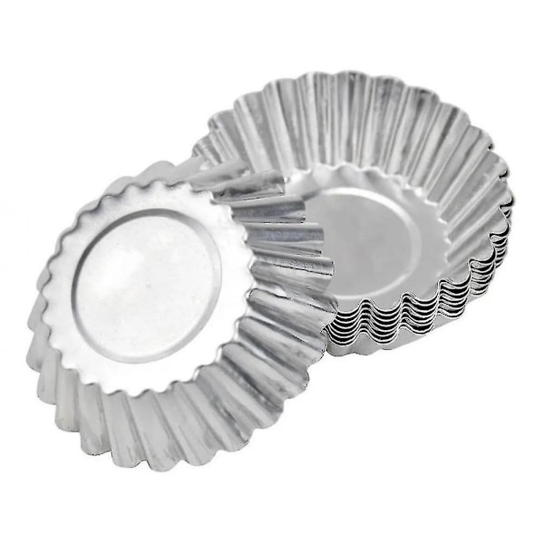 Små paiform - Krysantemumkopper til baking i ovn (50 stk) - Gjenbrukbare aluminiumsformer for puddingbunn
