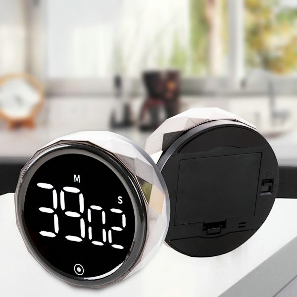 Kjøkken Timer Digital Timer med Stoppeklokkefunksjon og Nedtelling Aluminium