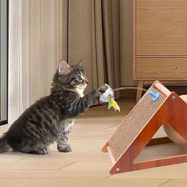 Cat Scratcher Toy, Natural Sisal Cat Scratching Ball, Scratch Board för Ind