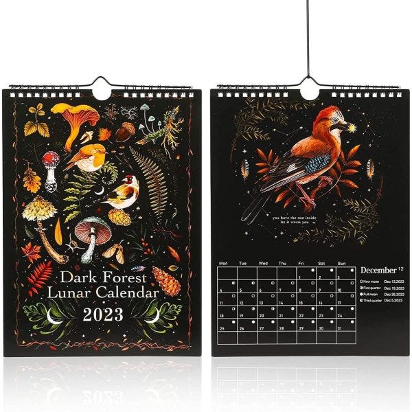 2023 Kalender Mörk Skog Månekalender 2023 Väggkalender Månekalender B