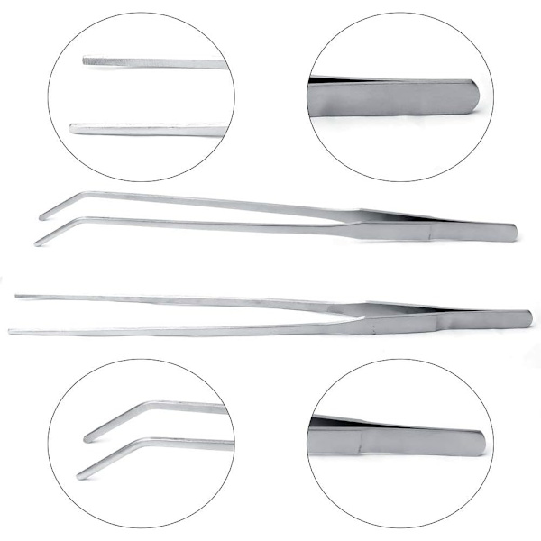 3-pack akvarieverktygssats tillbehör, rostfria akvarieverktyg, fiskstartpaket tankvattenväxtpincett saxverktyg för akvariefiskar