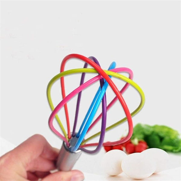 Äggvisp, flerfärgad rostfritt stål ballongtråd äggvisp