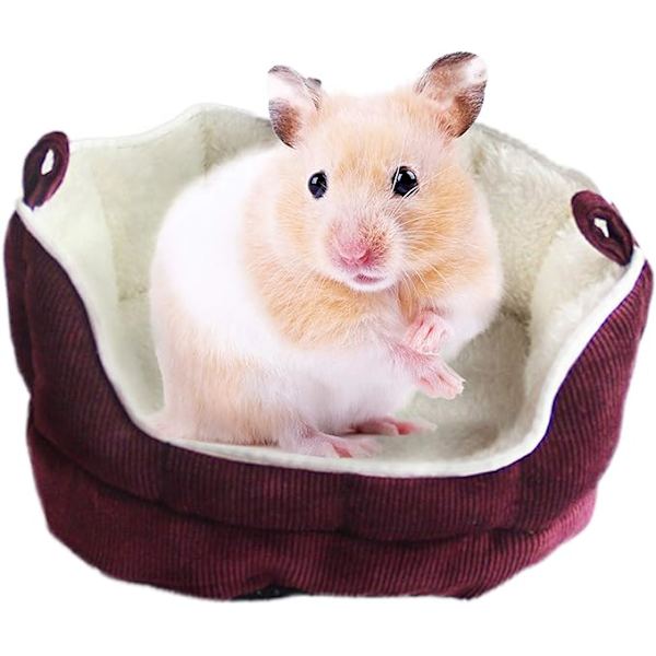 Pehmeä ja mukava fleecevuorattu puuvillapeti pienille eläimille, irrotettavalla tyynyllä, kodikkaaseen ja mukavaan uneen, gerbiileille, vastasyntyneille marsuille ja hamstereille