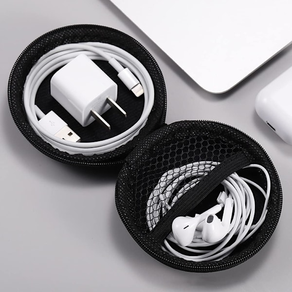 2 st Hörlursfodral Hård Skyddande Omslag, Universal In-Ear Hörlursfodral, Hård Skyddande Påse Öronproppar, Kabel - Multifunktionell Bärväska