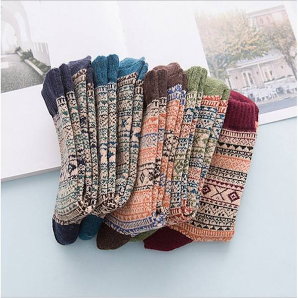 5 Pakke Vinter Tykke Myke Varme Fuzzy Sokker Vinter Ull Fluffy Koselige Sokker Casual Hjem Sove Sokker for Kvinner og Menn En Størrelse Passer Alle