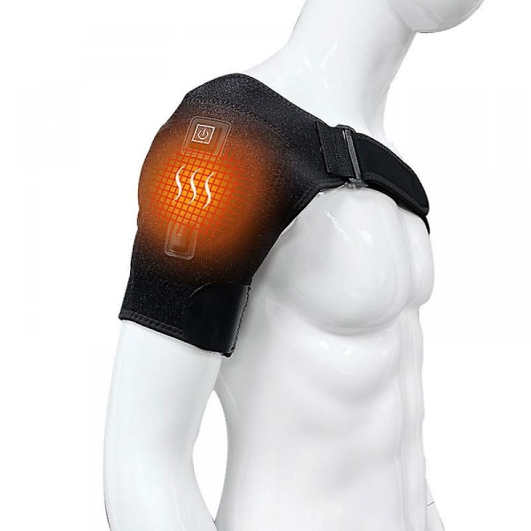 Heated Shoulder Support Brace, Usb Electric Adjustable Heating Shoulder Pad Wrap Compression Support For Adult