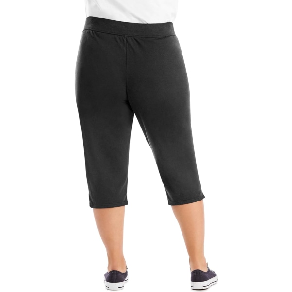 Kvinners Plus-Size French Terry Capri med lommer
