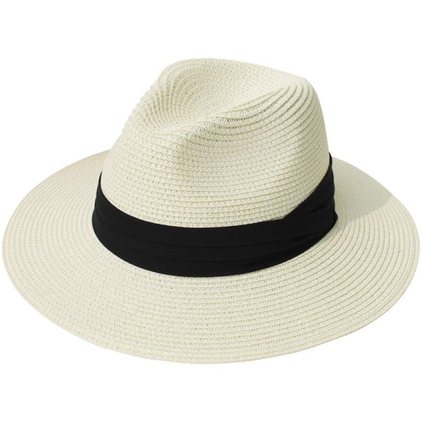 Tvåfärgade Fedora-hattar med bred brätte Klassisk filt Panamahatt med bältesspänne för