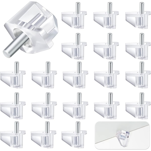 3 mm hylla stöd pin klar plast stöd liten skåp hylla stift ersättning pin skåp hylla stöd stift (20 stycken)