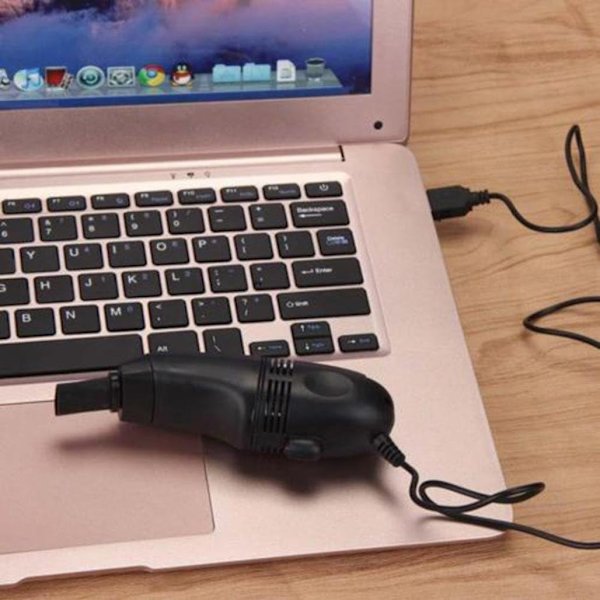 Bærbar Mini Computer Vakuum USB Tastatur Rengøringsmiddel PC Bærbar Pensel