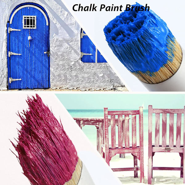 3 stk kritt og voks maling børster oval pensel for akrylmaling bust