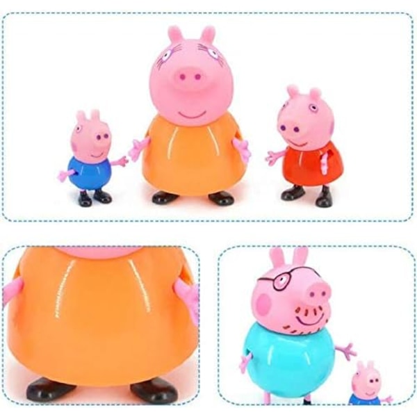 Cartoon Movie Pig Family 6-Pack Roll, Pappa Gris, Mamma Gris, Mormor Gris, Morfar Gris (6 stycken)