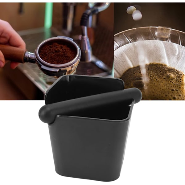 Kaffe Knock Box, Beholder for Kaffegrunn Potten i Rustfritt Stål Grind Dump Bucket Container for Hjemme Kaffe Melk Te Kaffemaskin