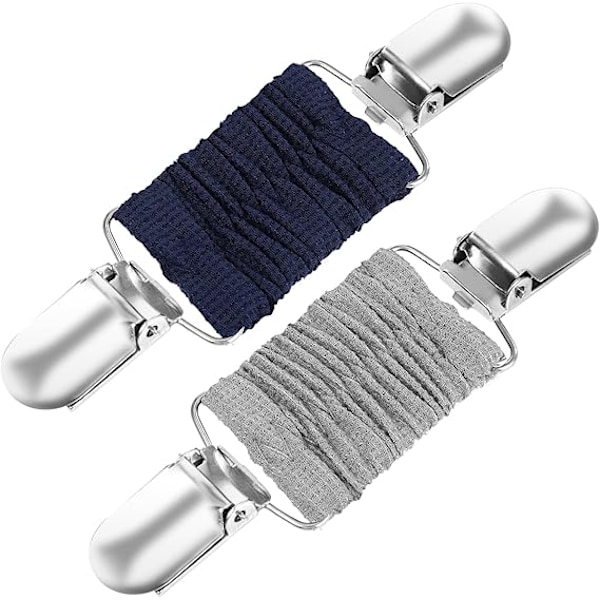 2 pak elastiske kjoleclips sweater sjal tørklæde halskædeholder kompatibel kvinder vintage kjoler cardigan tørklæde halskæde