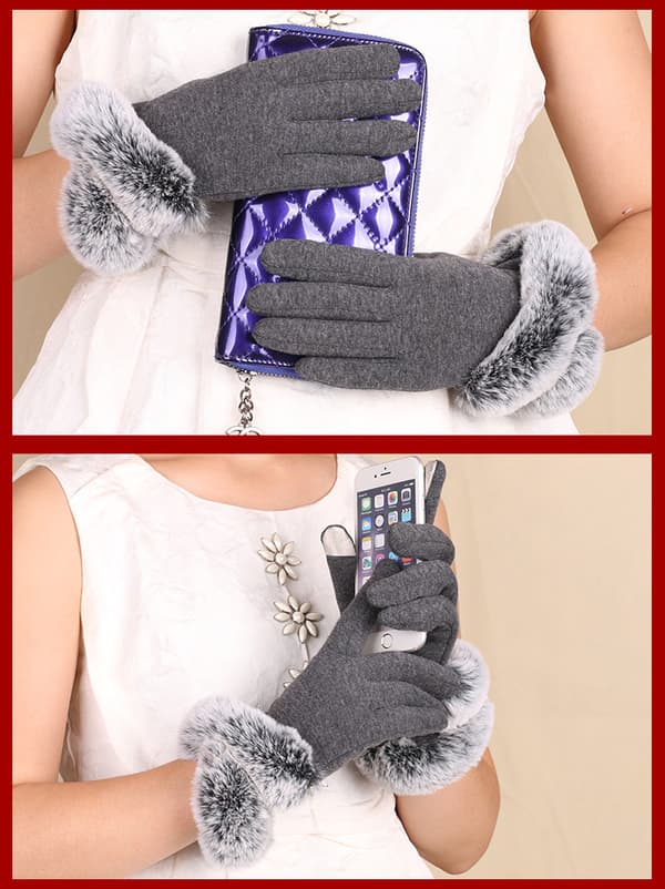 Dame Vinter Varme Handsker, Dame Vinter Touchscreen Handsker Varme Tykke Vinter Touch Screen Handsker kompatible Kvinder, Dame Vinter Strikkede Handsker med