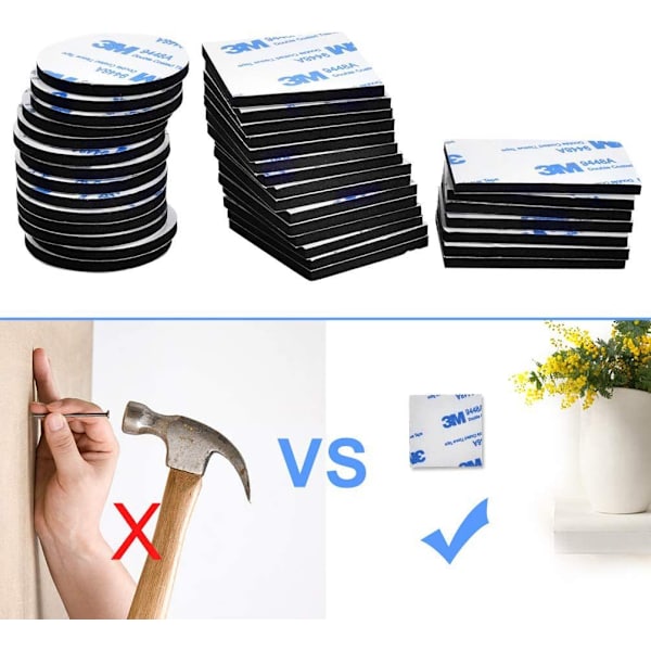 60 selvklebende puter recto - lateral lim for å feste bildene av de akustiske