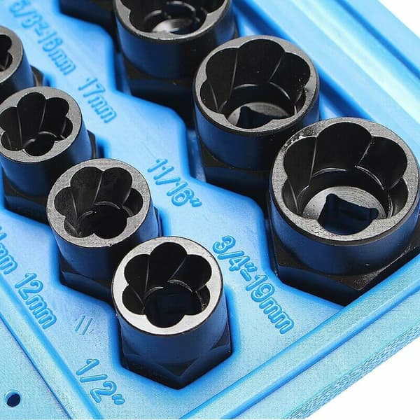 13PCS Socket Nut Extractor Set∣Socket Set Rundet Bolt Extractor∣Hex Skrue