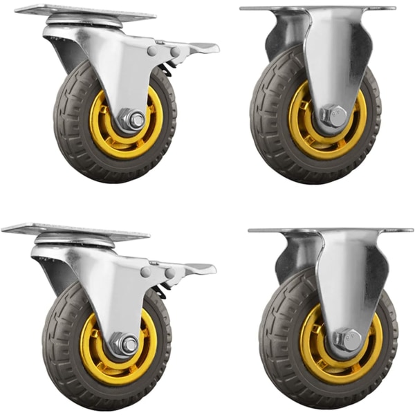 Industrihjul (ø75/100 mm) TPU svängbara hjul, möbelhjul, laster 800K