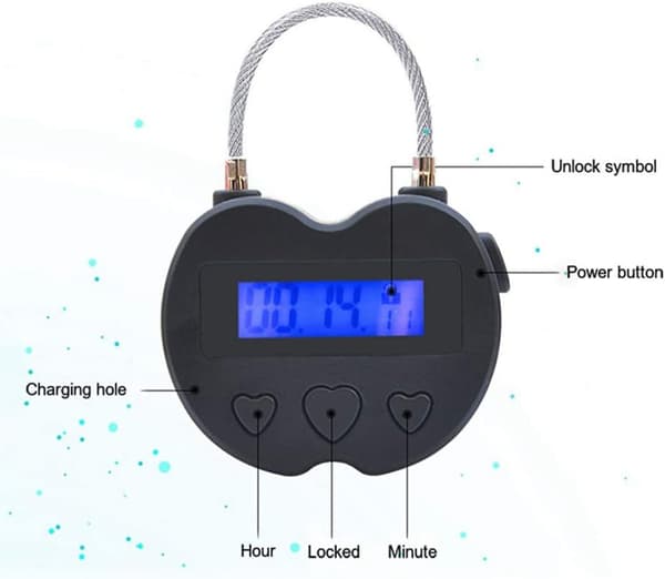 Timer Hængeslås LCD Display USB Lås USB Tidlås Timer Lås Vanemæssig Hjælp, Sikkerhedslås