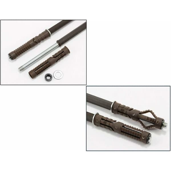 8 stk. usynlige hyllekonsoller for veggmontering 12X120mm