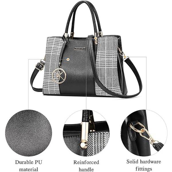 Dames Læder Håndtaske Designer Skulder Tote Crossbody Taske Elegant Top Håndtag Taske til Damer