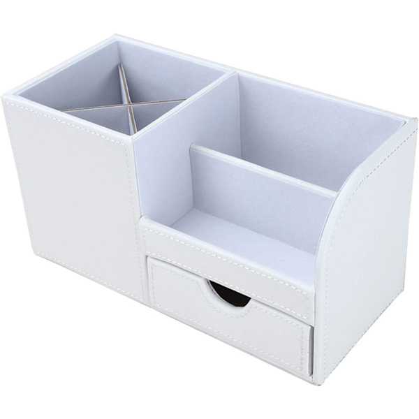 4 rum multifunktionel skrivebordsarrangør (hvid), en, 22,5*10*12cm