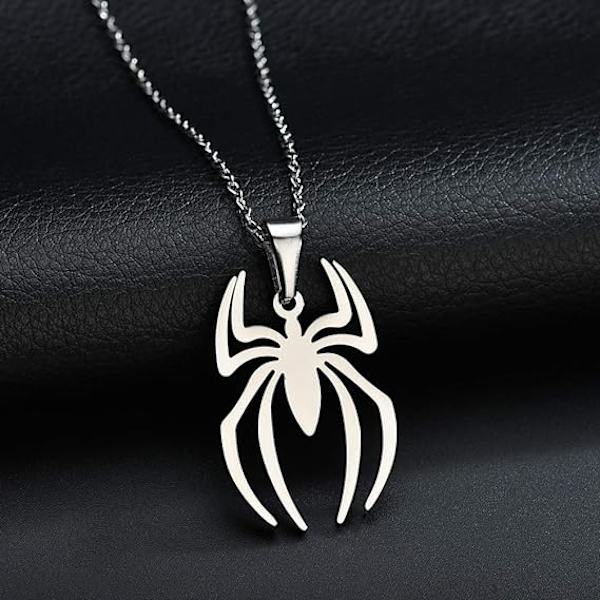 2 st Spiderman-hänge set i rostfritt stål, lätt och allergivänlig