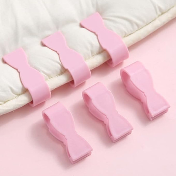 6 stk. Quilt Fixing Clips til husholdningen, Quilt Cover Fixing Device Needle-Free