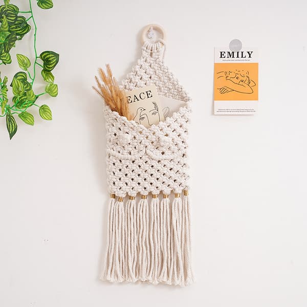 Macrame väggbonad, torkad macrame väggbonad - Blomsterbutikens inredning