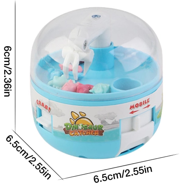 Dinosaur Claw Machine | Mini Vending Machine med 8 dinosaurer, Blå