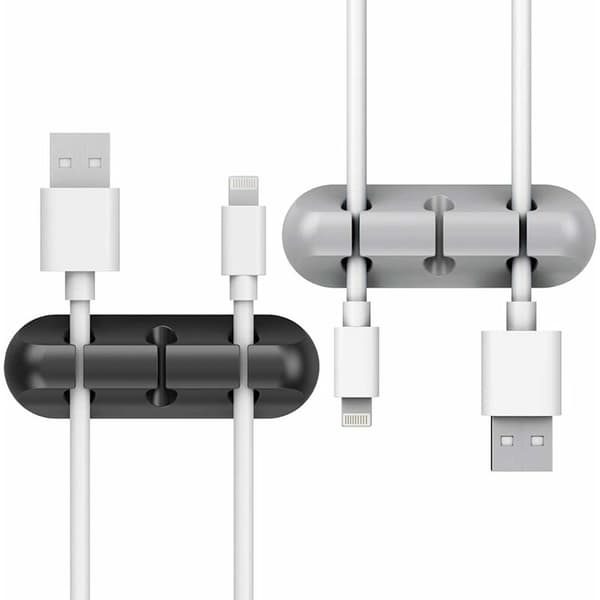 Kabelklips 2-pakning - Ledningsarrangør, Kabelhåndtering, 6mm Ledningsholdersystem