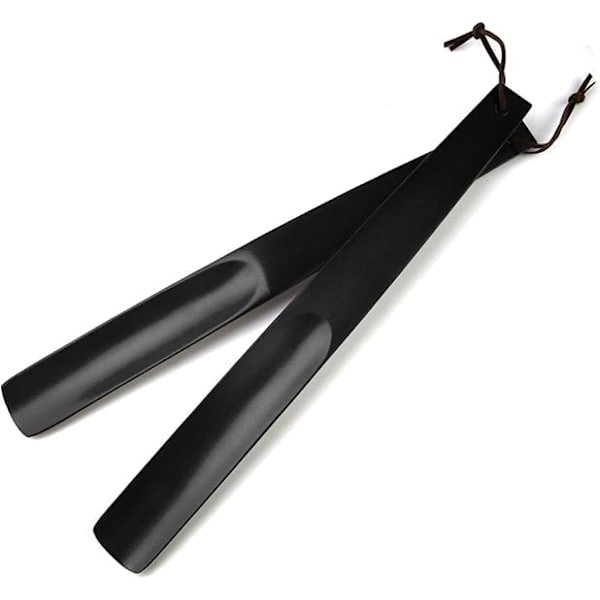 2 stk Lange Skohorn, Premium Ekstra Langt Håndtak Tre Skohorn for Menn, Kvinner, Barn, Støvler og Mer