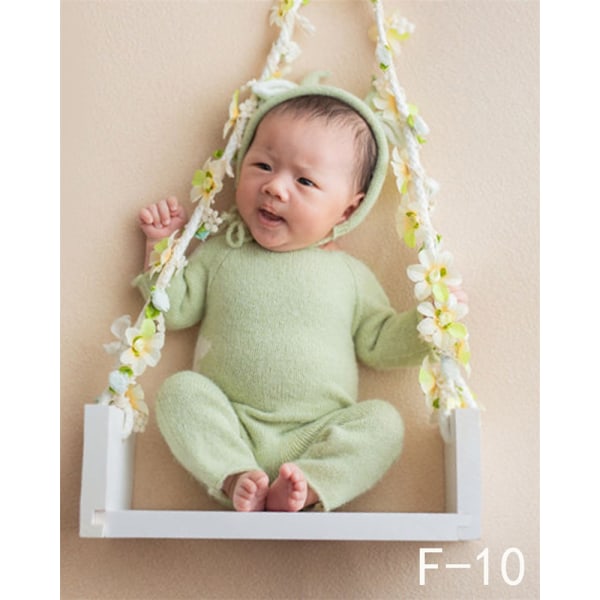 Vastasyntyneen valokuvausrekvisiitta Valkoinen minisänky baby valokuvaukseen Puinen asento