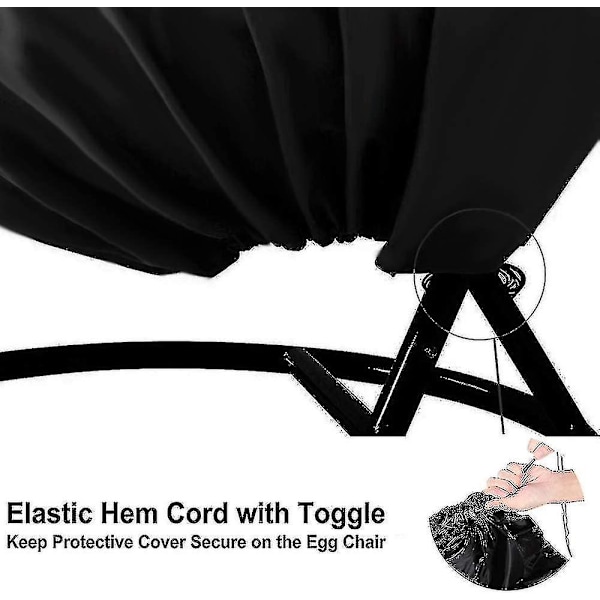 Patio Egg Chair Covers With Zipper, Durable Large Wicker Egg Swing Chair Co