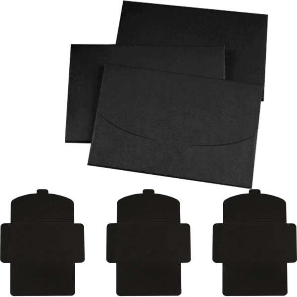 Svarta kuvert, 50-delade inbjudningskuvert, 160*105 MM Bröllopsaffär